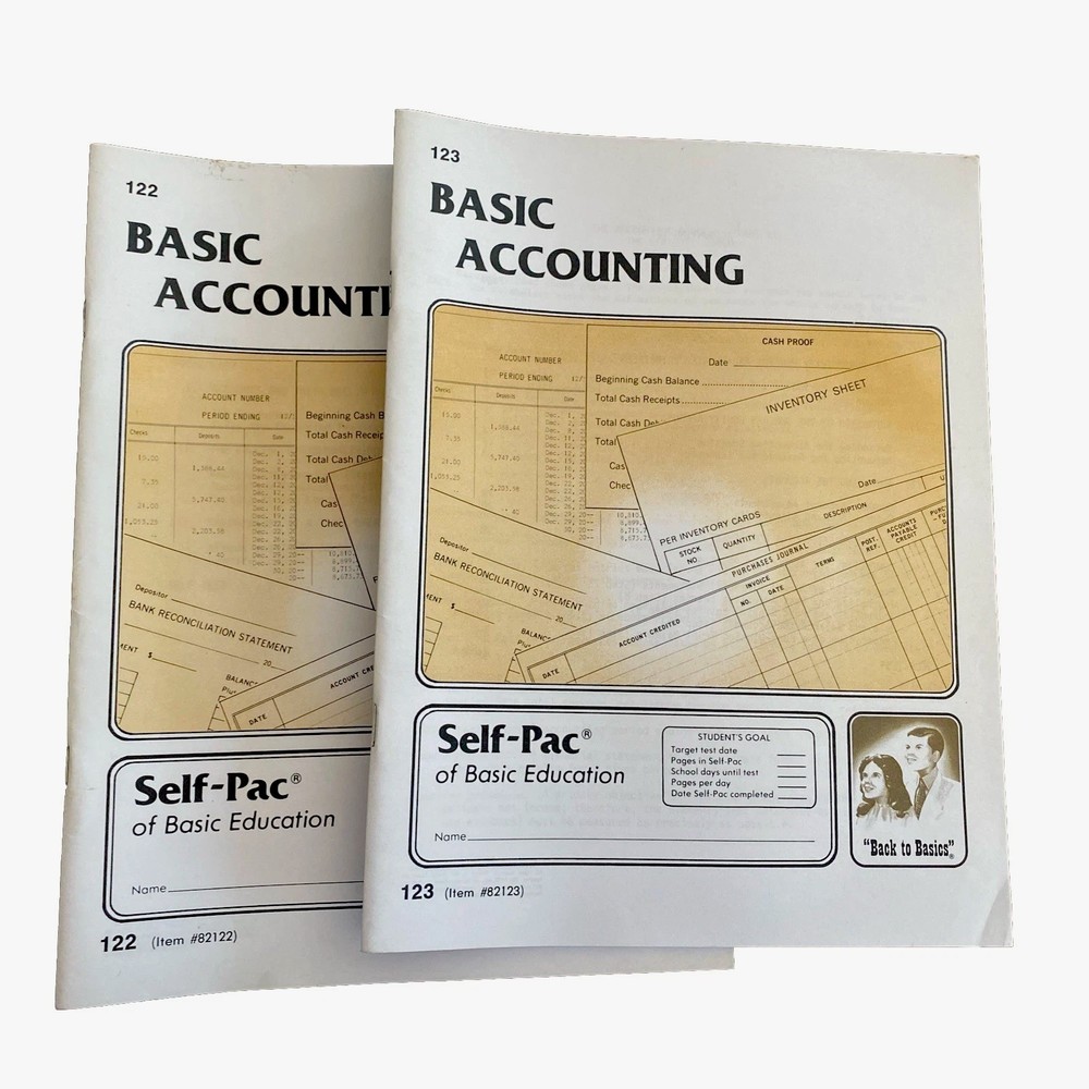 ACE Basic Accounting Math PACES 122 And 123 Home School 2013 & 2014 Revision