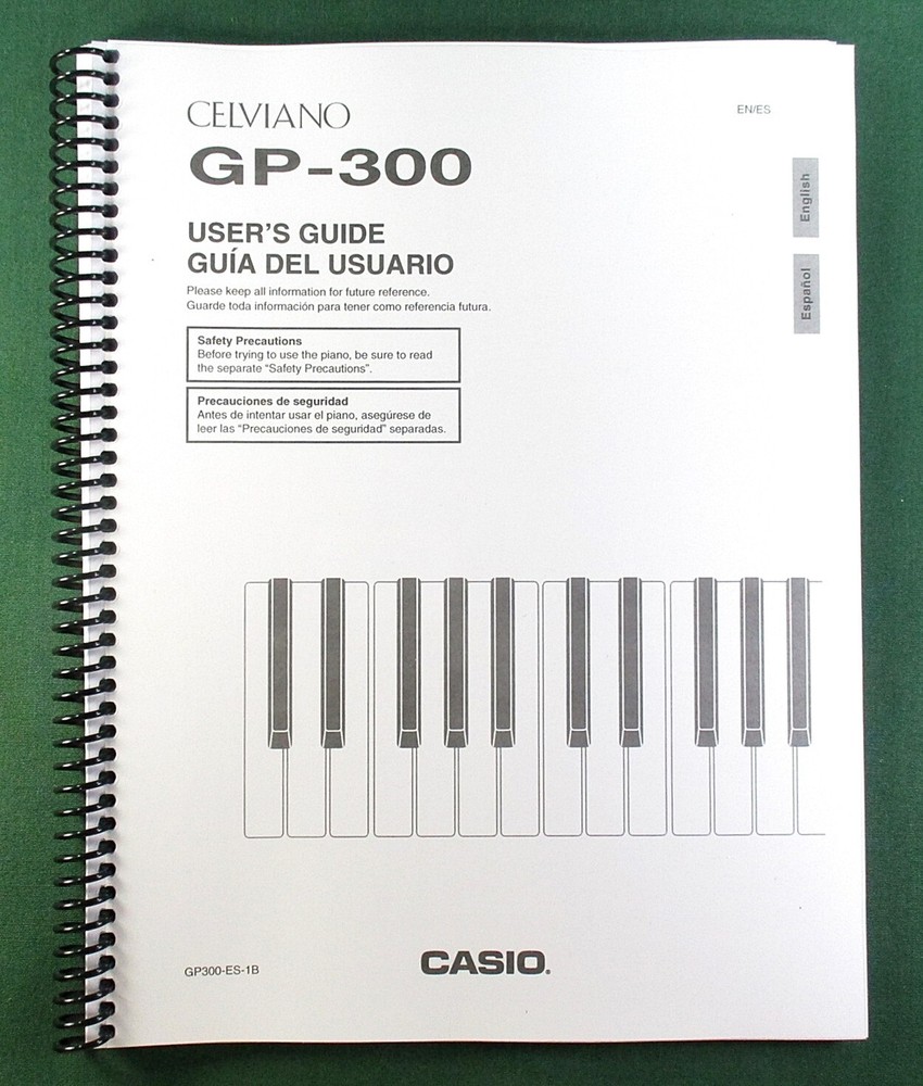 Casio GP-300 Instruction Manual: 78 Pages Coil Bound & Protective Covers!