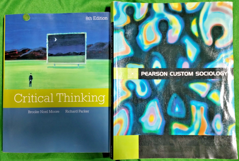 Critical Thinking 8th Ed + Pearson Custom Sociology Textbook Lot College Books