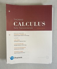 Thomas’ Calculus Early Transcendentals 15th Ed Loose Leaf Pearson 2024
