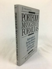 Portfolio Management Formulas – Ralph Vince (Hardback, 1990)