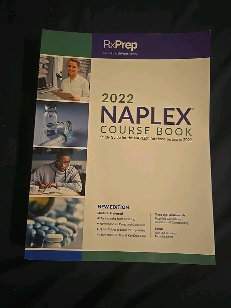 RXPrep 2022 NAPLEX Pharmacy Exam Coursebook Study Guide, ISBN 9780578906720