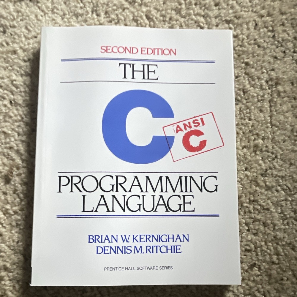 The C Programming Language 2nd Ed Kernighan Ritchie PB Prentice Hall 1988 ISBN