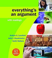 Everything’s an Argument with Readings with 2016 MLA Update Paper