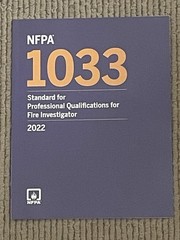 NFPA 1033 Standard for Professional Qualifications for Fire Investigator 2022