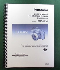 Panasonic Lumix DMC-LZ30 Advanced Instruction Manual: 128 Pages & Clear Covers!