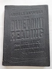 1943 AUDELS Answers On Blueprint Reading For Mechanics & Builders Book Vtg