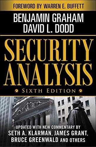 Security Analysis: Sixth – Hardcover, by Benjamin Graham; David – Very Good b
