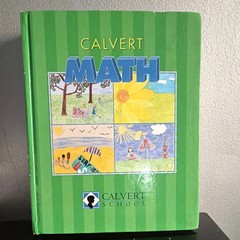 Calvert School Math Hardcover Textbook Green Cover English Very Good