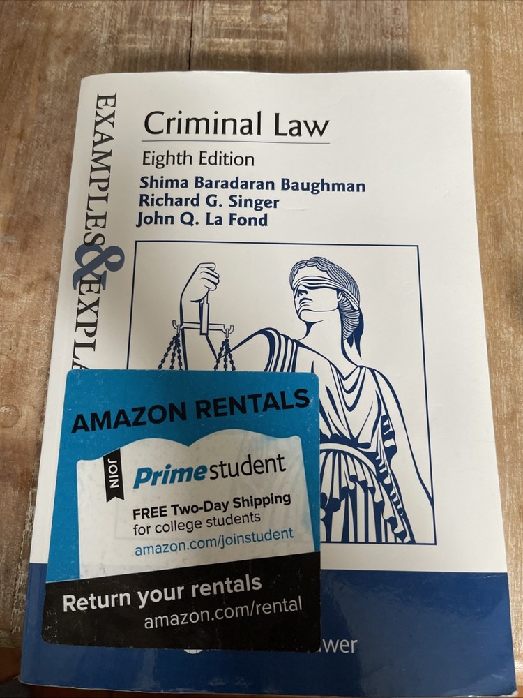 Example And Explanations Criminal Law Eighth Edition