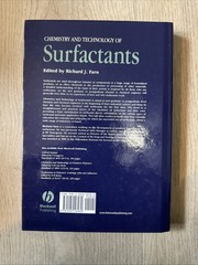 CHEMISTRY AND TECHNOLOGY OF SURFACTANTS: By Richard Farn. Hardcover, 2006