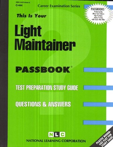 LIGHT MAINTAINER(PASSBOOKS) By Jack Rudman **BRAND NEW**