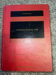 Aspen Casebook Ser.: Constitutional Law by Erwin Chemerinsky (2019, Book, Other)