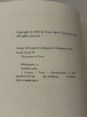 The Grasses of Texas By Frank W Gould 1975 HC Dust Jacket Texas A&M Press