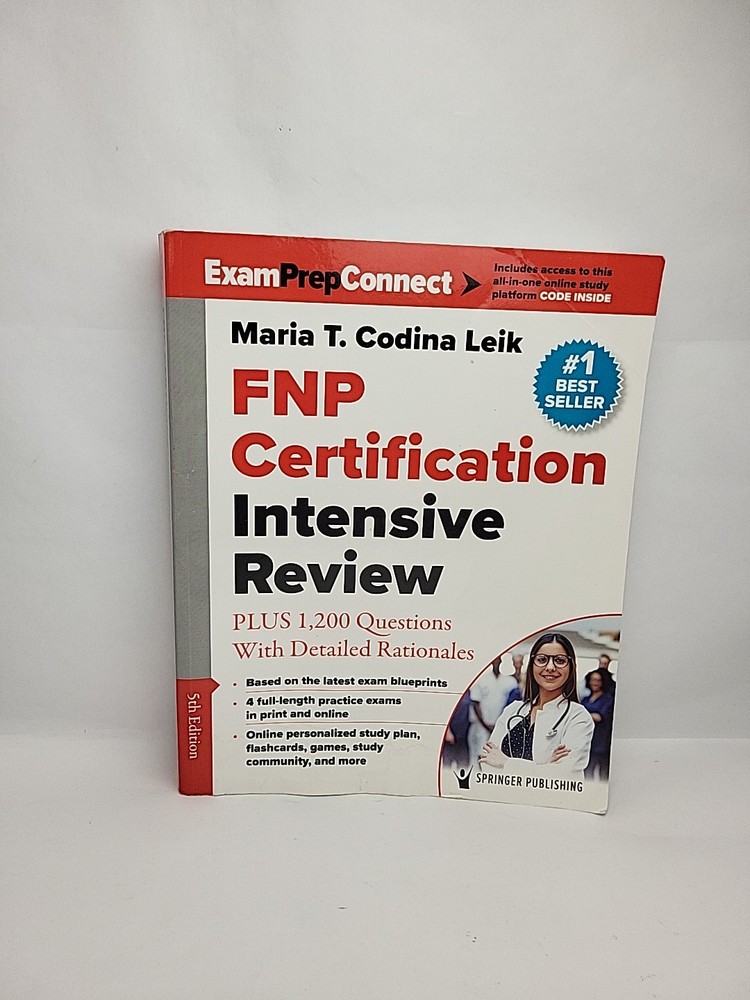 FNP Certification Intensive Review Plus 1,200 Questions Codina Leik Exam Book
