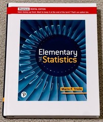 Elementary Statistics – Hard Cover, by Triola Mario – 14th Edition – New