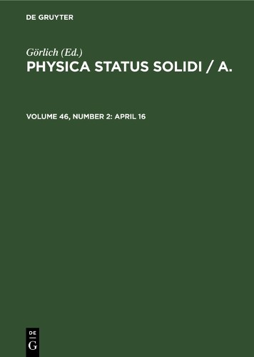 Görlich April 16 (Hardback)