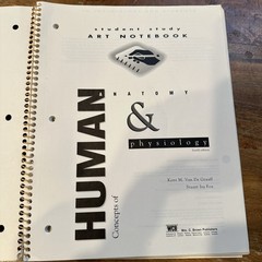 Student Study Art Notebook Concepts of Human Anatomy & Physiology Spiral PB Book