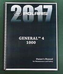 2017 Polaris General 4 1000 Owner’s Manual: 109 Pages & Protective Covers!