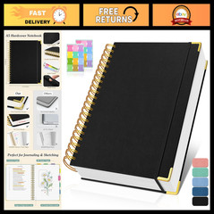 Spiral Graph Paper Notebook A5 – 300 Pages, Thick 100gsm Grid Journal for School
