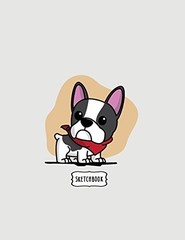 SKETCHBOOK: CUTE DOG ON GREY COVER (8.5 X 11) INCHES 110 By A Madoo *BRAND NEW*